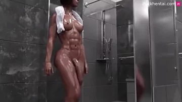 Play Transexuală de abanos cu cocoș de ciocolată se ia pe MILF musculară