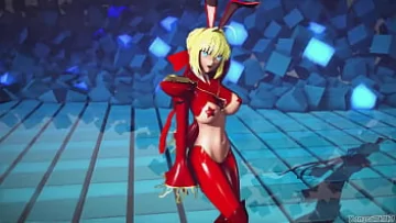 Play Red Hot MMD Nero în costum de iepuraș inversat
